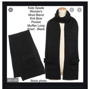 Kate Spade - knit bow pocket scarf
